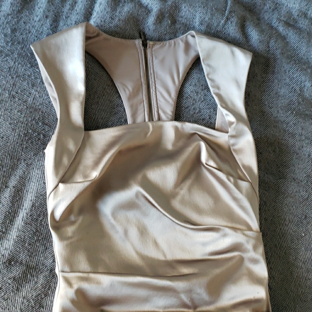 Nicole Miller champagne dress